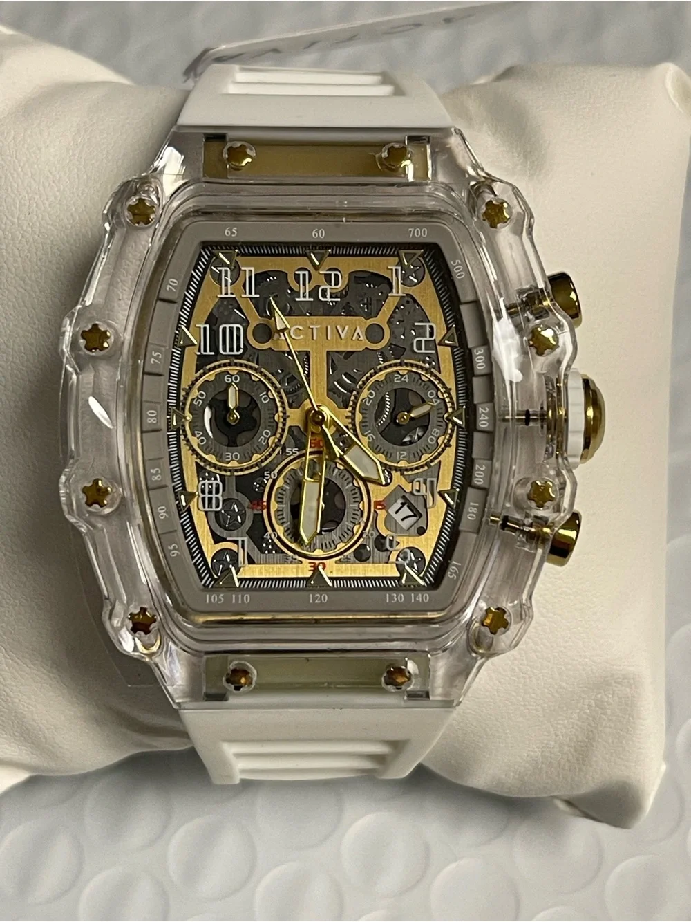 Activa Fury X Invicta Men's Watch w/ Skeleton Dial - 44.3mm, White (ACW2305-004)